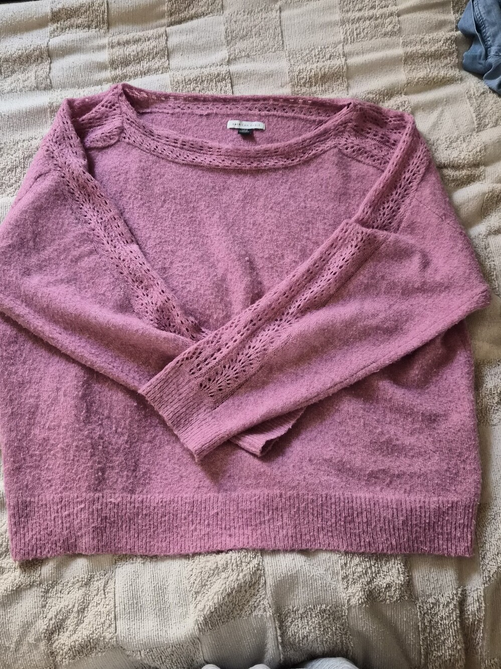 American Eagle Oh So Soft Lace Sweater